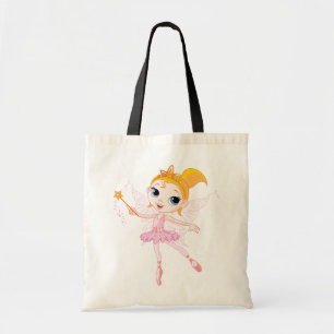 Bolsa Tote Fada Bailarina com Varinha Mágica e Asas