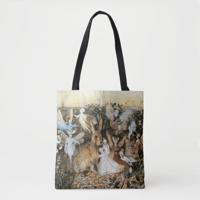 Bolsa Tote Fada Crepúsculo por John Anster Fitzgerald (Frente)