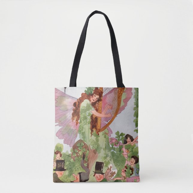 Bolsa Tote Fada da Música Tocando Música (Frente)