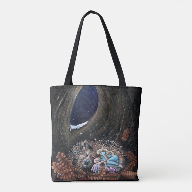 Bolsa Tote Fada de inverno Guardiã dos Sonhos (Verso)