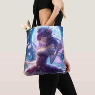 Bolsa Tote Fada de Lua de Lua de Violeta da Menina de Anime