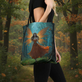 Bolsa Tote Fada de Outono Encantado Arte de Fantasia de Ação 