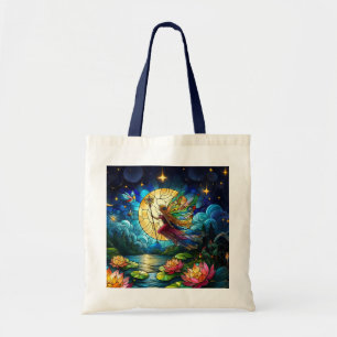 Bolsa Tote Fada do Voo ao Luar de Vidro Colorido
