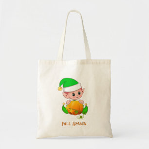 Bolsa Tote Fada Elfo & Abóbora Estação de Outono