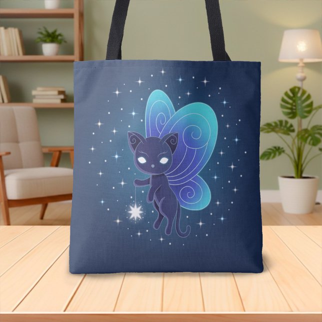 Bolsa Tote Fada Estrela Noturna Pixie Gato (Criador carregado)