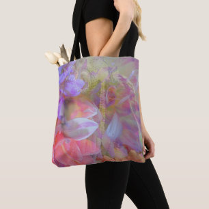Bolsa Tote Fada Flor Exposição Dupla Fantasia Arte