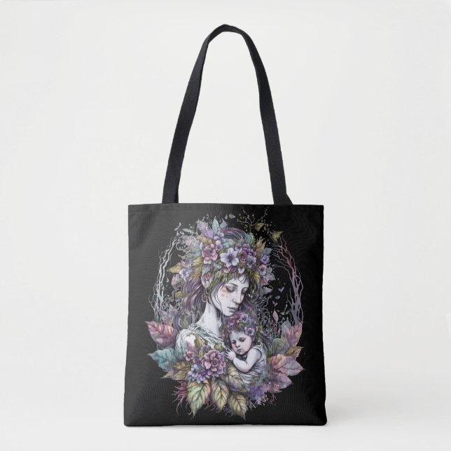 Bolsa Tote Fada-mãe e criança (Frente)