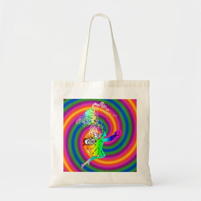 Bolsa Tote Fada multicolorida (Frente)