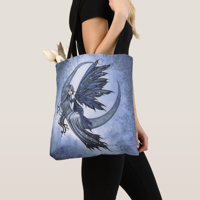 Bolsa Tote Fada no Luar Fantasia Arte (Close Up)