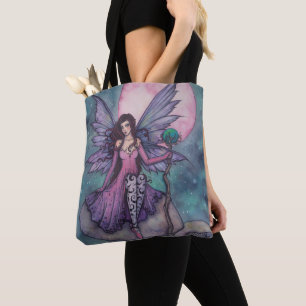 Bolsa Tote Fada Noturna Violeta por Molly Harrison