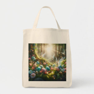 Bolsa Tote Fadas da Floresta Mística Ovos Mágicos da Primaver