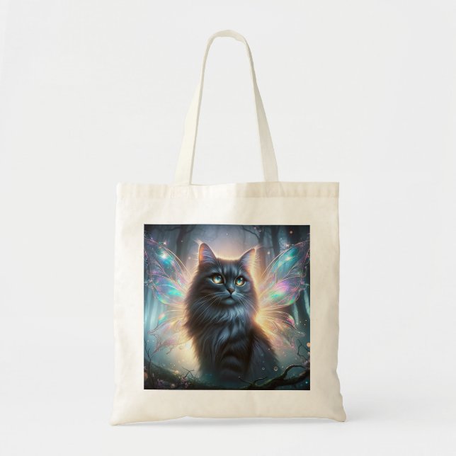 Bolsa Tote Fairy Cat Inspired by Celtic Folklore Cat-sìth (Frente)