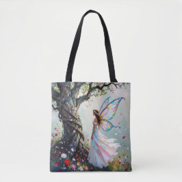 Bolsa Tote Fairytale Inspired Fairy and Whimsical Tree