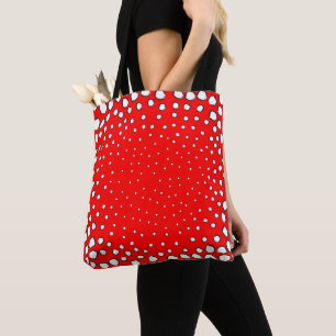 Bolsa Tote faisão vermelha inspirada em padrões sem costura