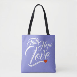 Bolsa Tote Faith Hope and Love