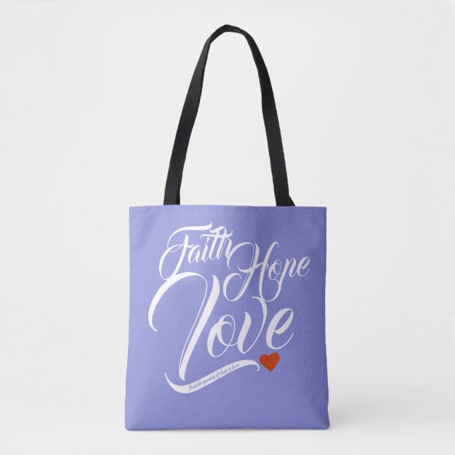 Bolsa Tote Faith Hope and Love (Frente)