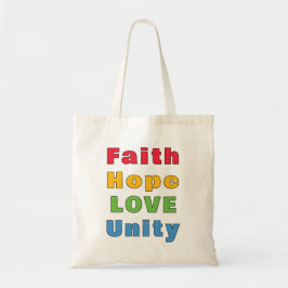 Bolsa Tote Faith Hope Love Unity