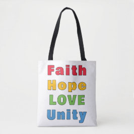 Bolsa Tote Faith Hope Love Unity