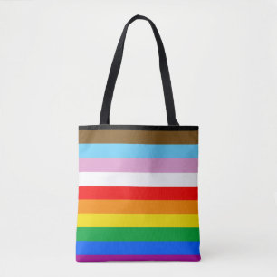 Bolsa Tote Faixa de Sinalizador de Progresso LGBTQ+