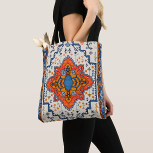Bolsa Tote Faixa de tempo: Heritage Boho Art marroquino