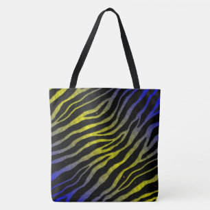 Bolsa Tote Faixa de TempoEspaçoEspelhada - Azul/Amarelo