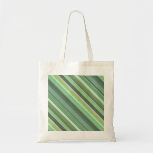Bolsa Tote Faixa diagonal verde-oliva (Frente)