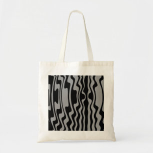 Bolsa Tote Faixa ondulada - Cinzas pretas e Médios