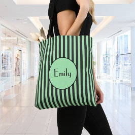 Bolsa Tote Faixa Verde e Preta da Casa Branca Personalizada