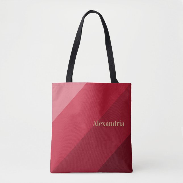 Bolsa Tote Faixa Vermelha Personalizada (Frente)