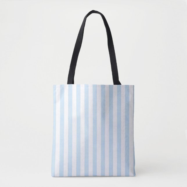 Bolsa Tote Faixa Vertical de Cores Aquáticas (Frente)