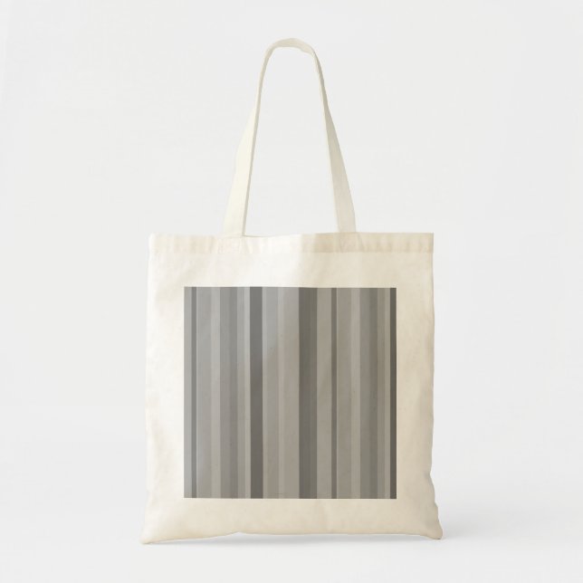 Bolsa Tote faixas verticais de cinza (Frente)
