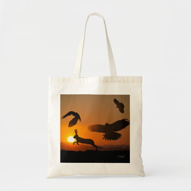 Bolsa Tote Falcões de Harris Caçando (Frente)