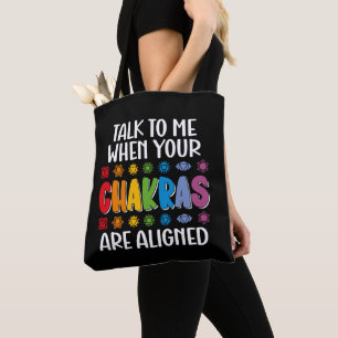 Bolsa Tote Fale Comigo Quando Os Seus Chakras Estiverem Engra