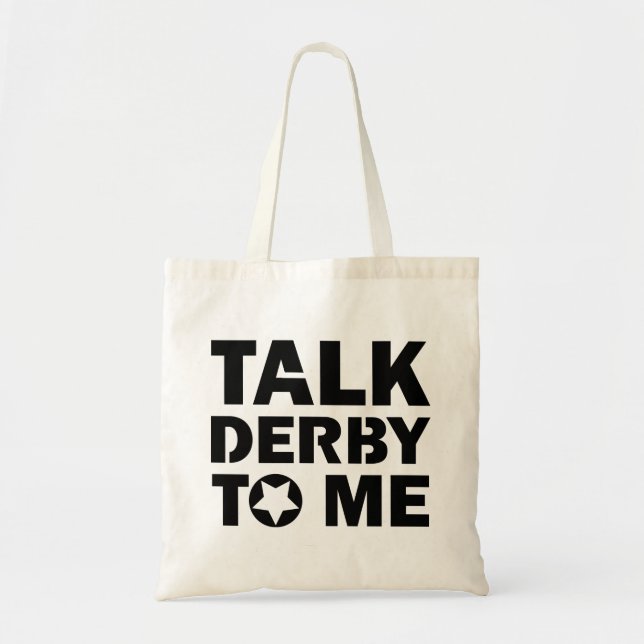 Bolsa Tote Fale comigo, Roller Derby Girl Design (Frente)