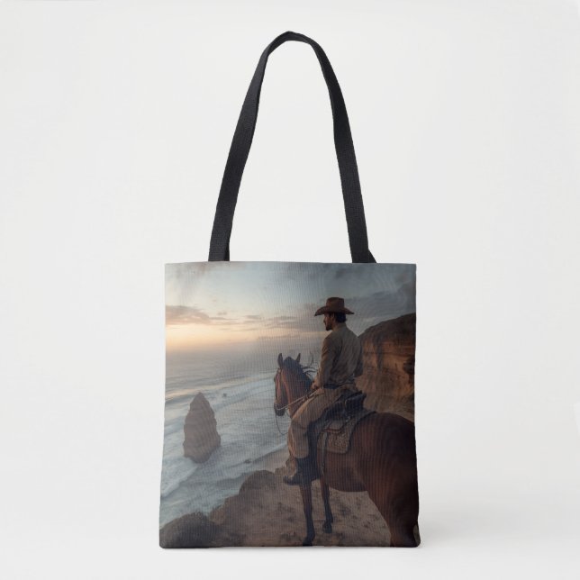 Bolsa Tote Falésia Costeira - Design Ocidental à B (Frente)