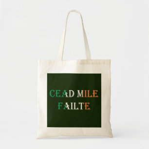 Bolsa Tote Falha de Cead Mile na Irish Flag bagbtcn