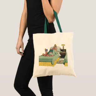 Bolsa Tote Família Antiga Servindo a Mãe Café da Manhã na Cam