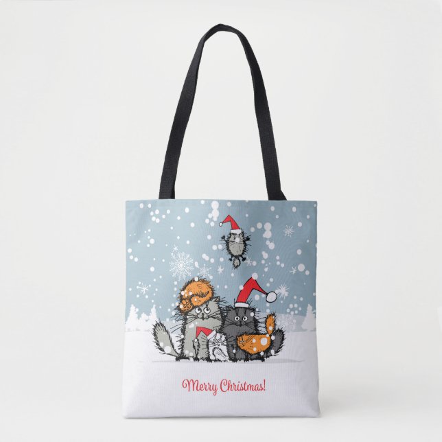 Bolsa Tote Família Cat Natal (Frente)