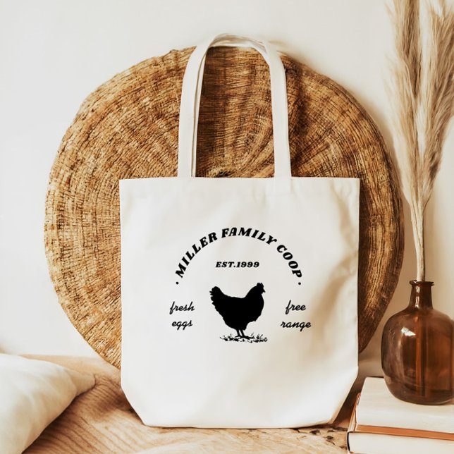 Bolsa Tote Família Coop Happy Hen Farmhouse (Criador carregado)