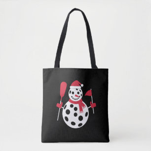 Bolsa Tote Família de Boneco de Neve com Chapéu de Papai Noel