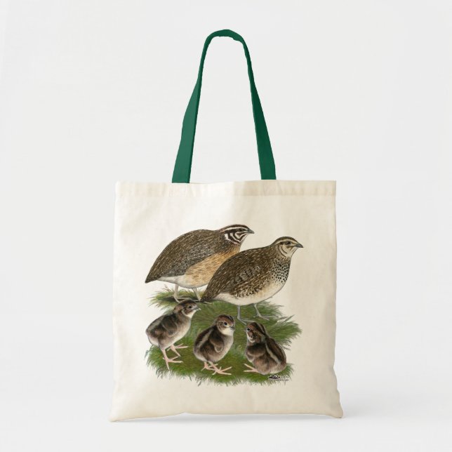 Bolsa Tote Família de Codorniz Coturnix (Frente)