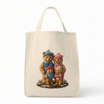 Bolsa Tote Família de Urso Frosty Aconchegante | P