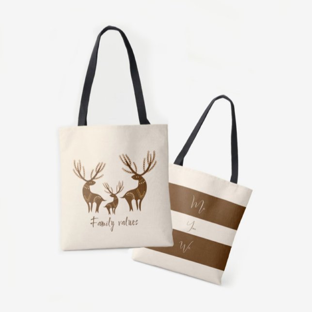 Bolsa Tote Família Deers (Criador carregado)