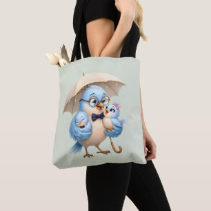 Bolsa Tote Família do Papai Pássaro