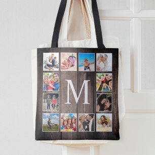 Bolsa Tote Família Farmhouse Rustic Farmhouse de Colagem de F