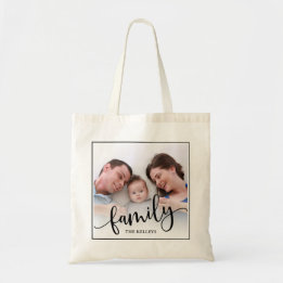 Bolsa Tote Família, Foto Personalizada de Cheio Personalizada