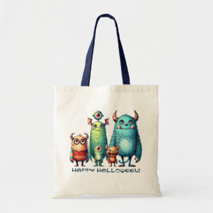 Bolsa Tote Família Monstro - Feliz Dia das Bruxas!
