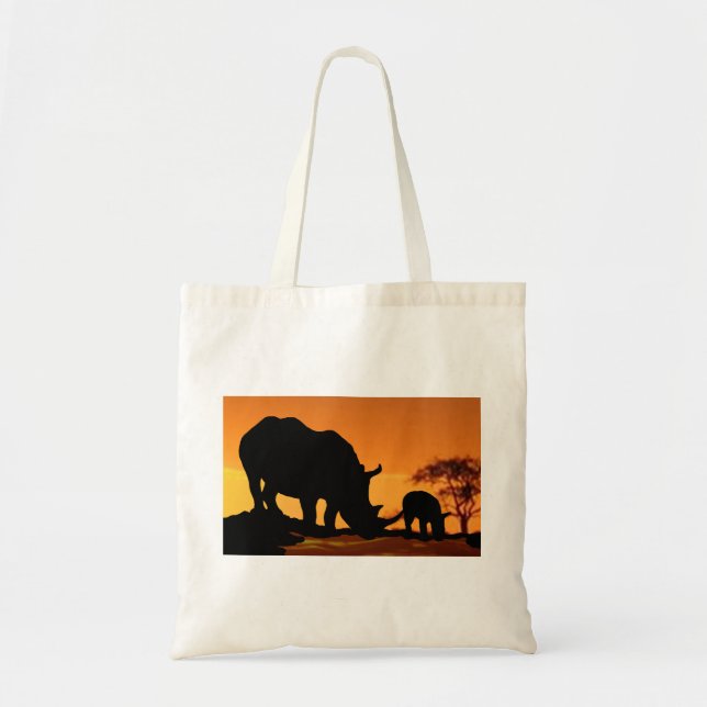 Bolsa Tote família rhino (Frente)