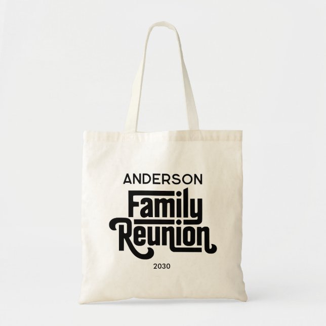Bolsa Tote Family Reunion Minimalist Black White Classic (Frente)