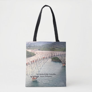 Bolsa Tote Famosa Ponte de San Juanico, Filipinas -